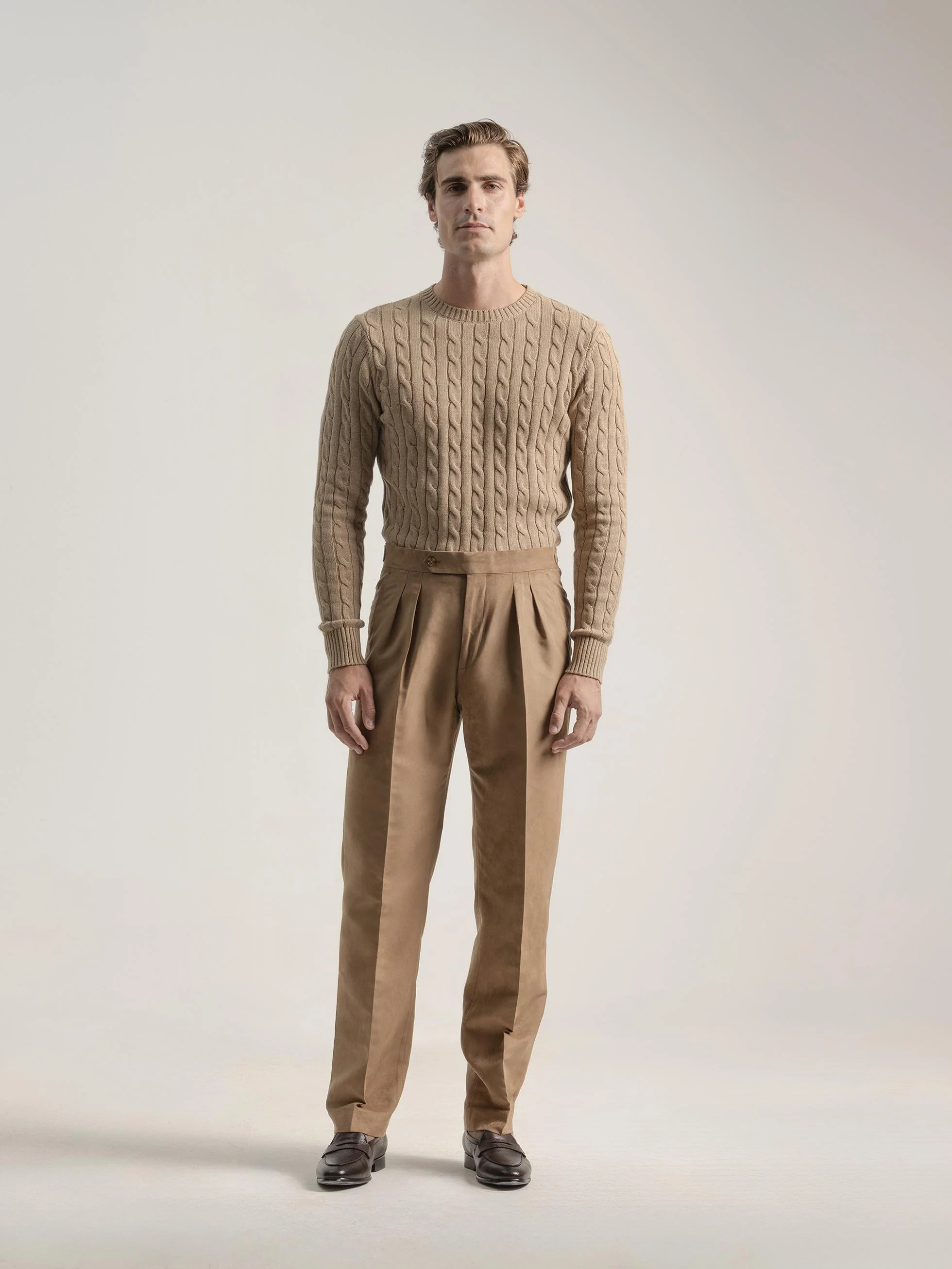 PANTALON SUEDE RELAXED FIT TOSTADO - Image 4