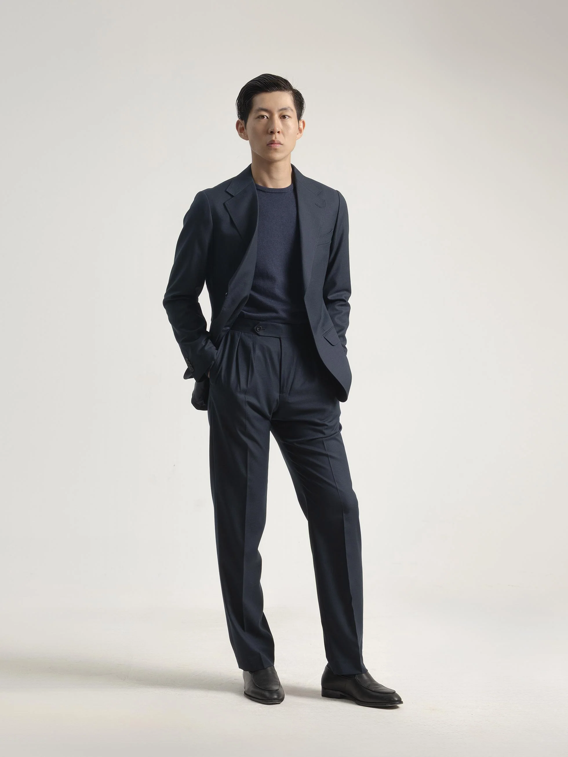PANTALON ALTO RELAXED FIT MARINO - Image 3