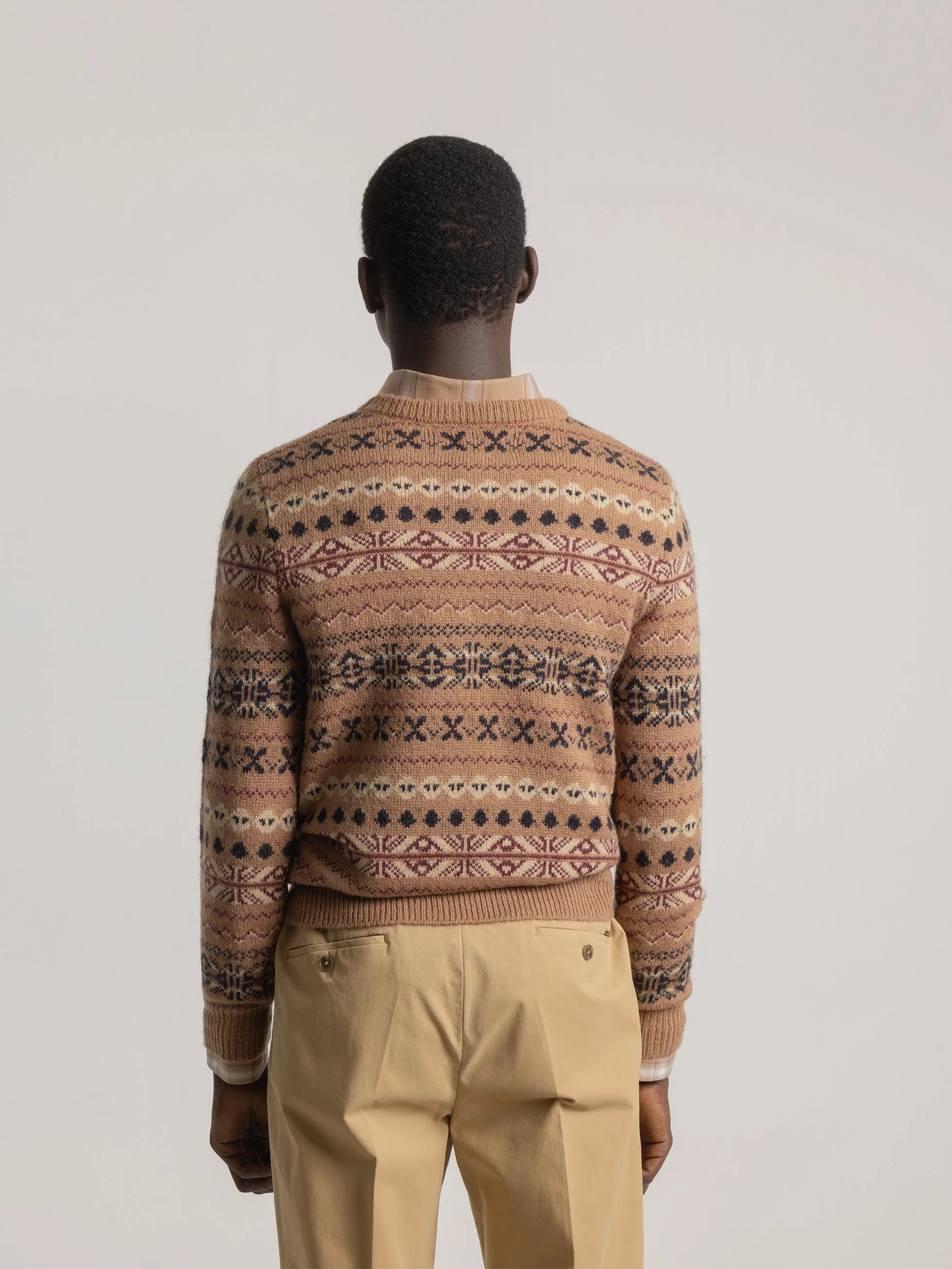 JERSEY JACQUARD FAIRISLE MARRÓN - Image 4